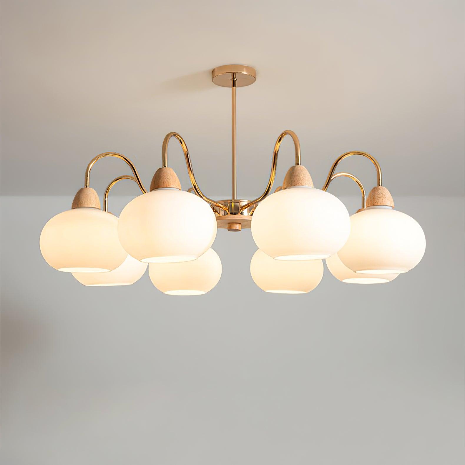 Zevena Glass Chandelier-Neutral Decor
