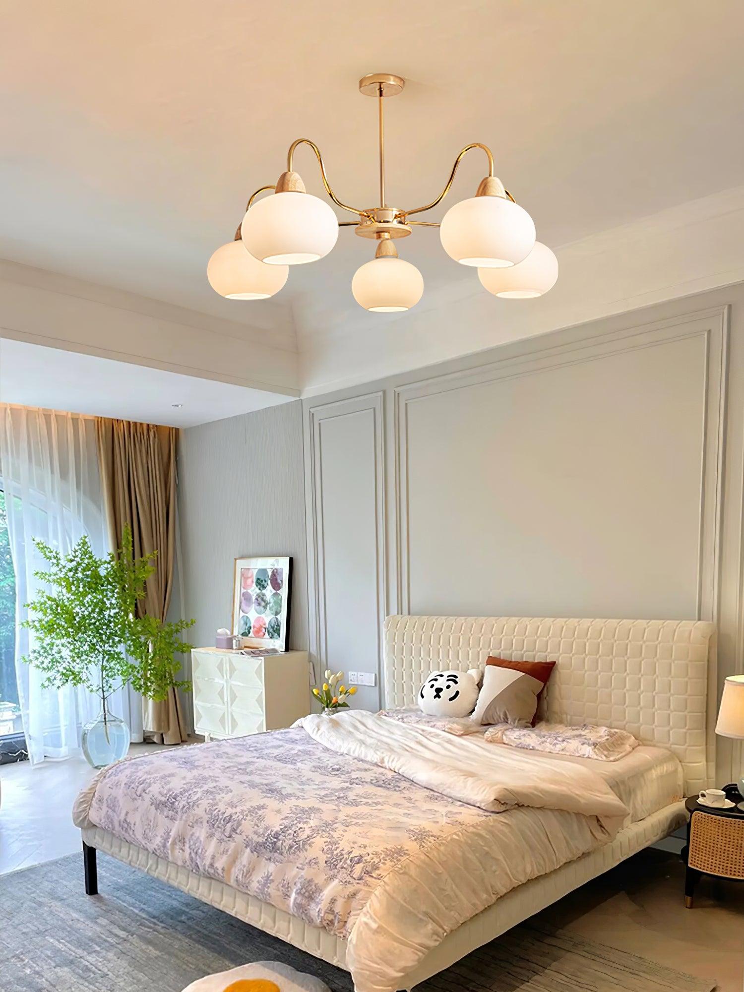 Zevena Glass Chandelier-Neutral Decor