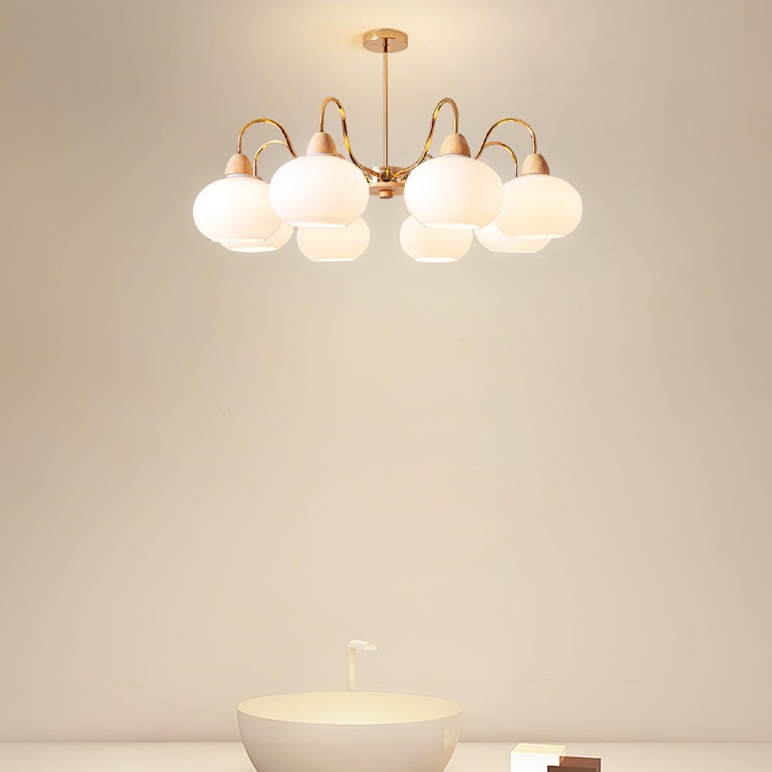 Zevena Glass Chandelier-Neutral Decor