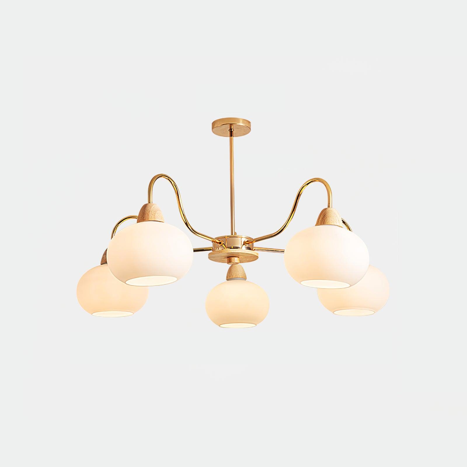 Zevena Glass Chandelier-Neutral Decor