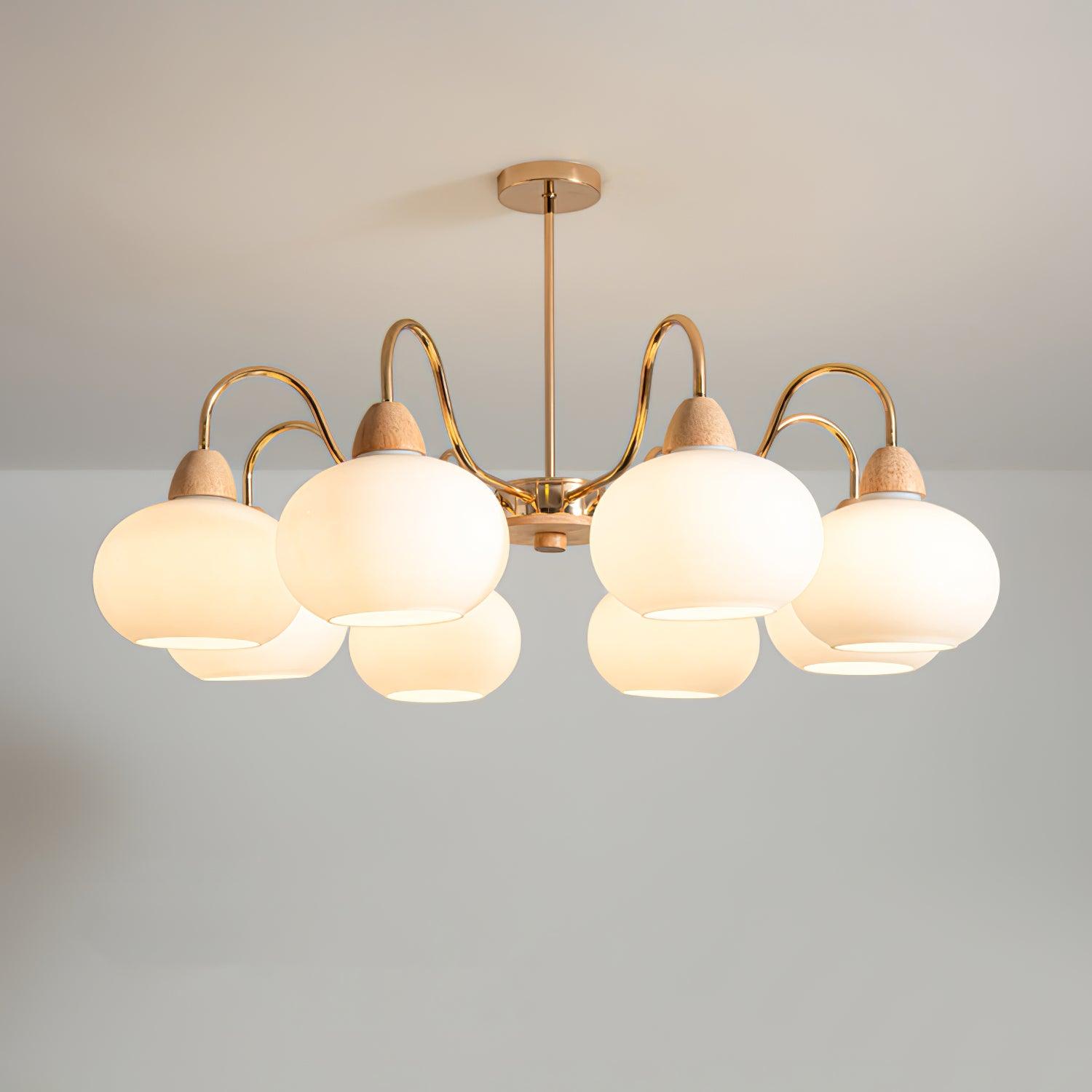 Zevena Glass Chandelier-Neutral Decor
