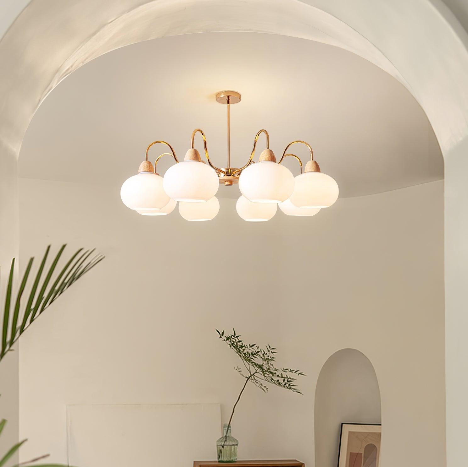 Zevena Glass Chandelier-Neutral Decor
