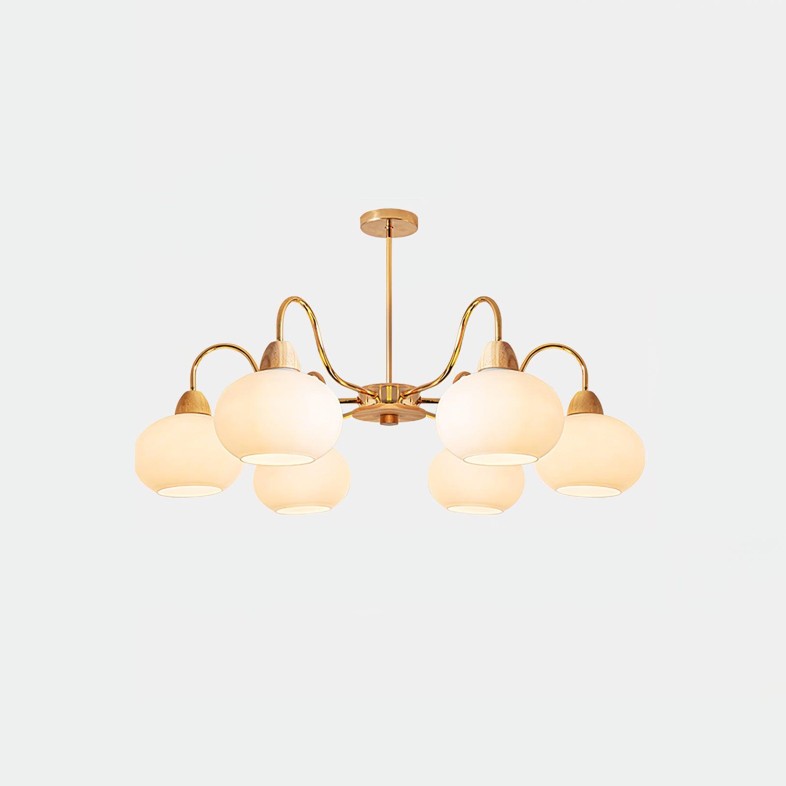 Zevena Glass Chandelier-Neutral Decor