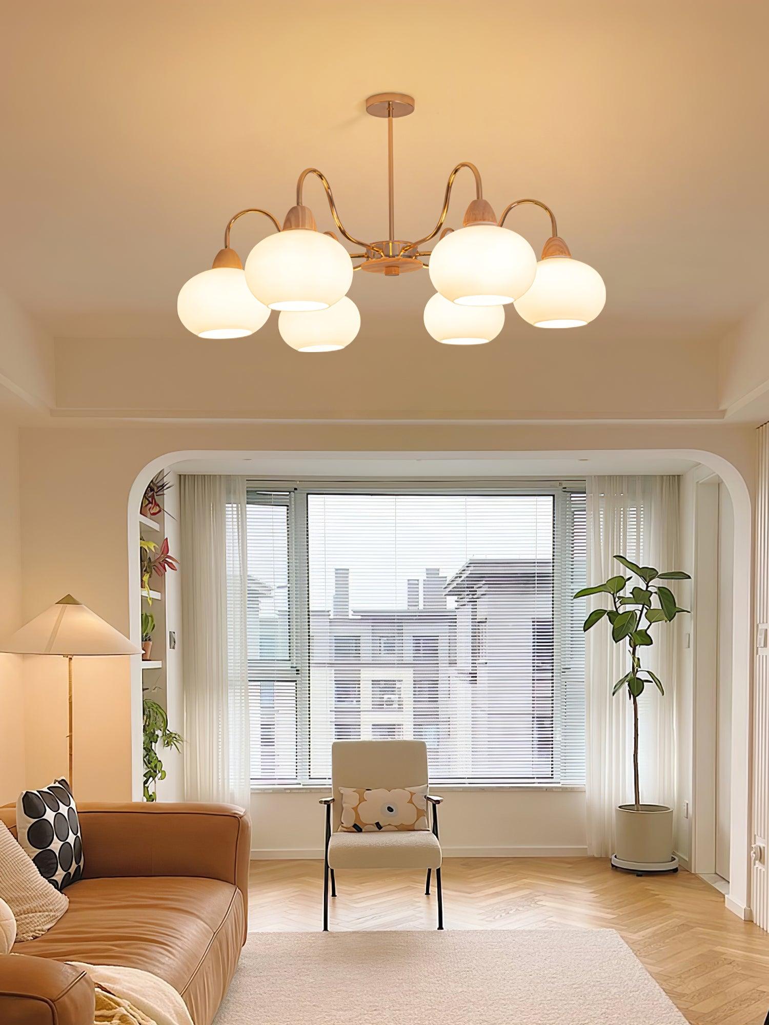 Zevena Glass Chandelier-Neutral Decor