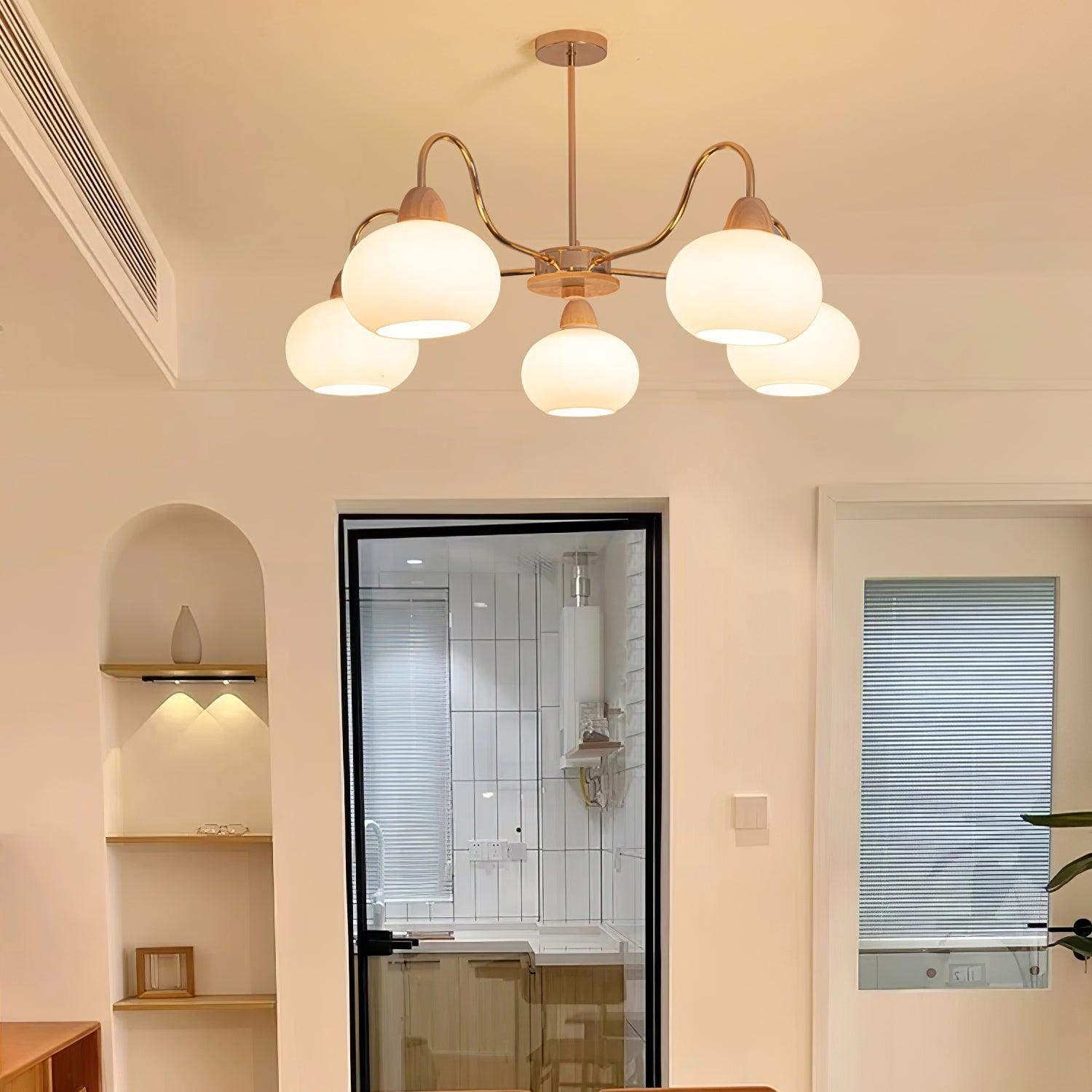 Zevena Glass Chandelier-Neutral Decor