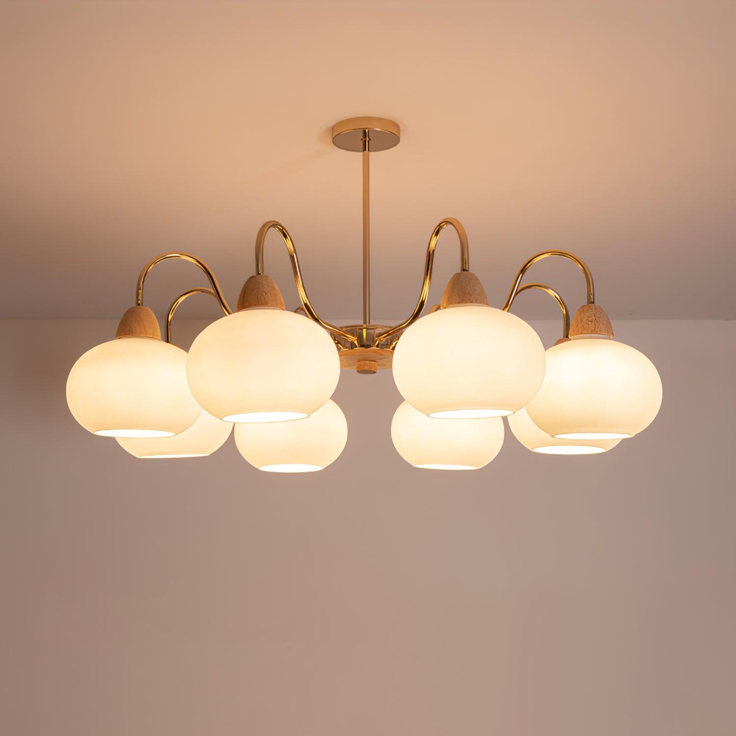 Zevena Glass Chandelier-Neutral Decor
