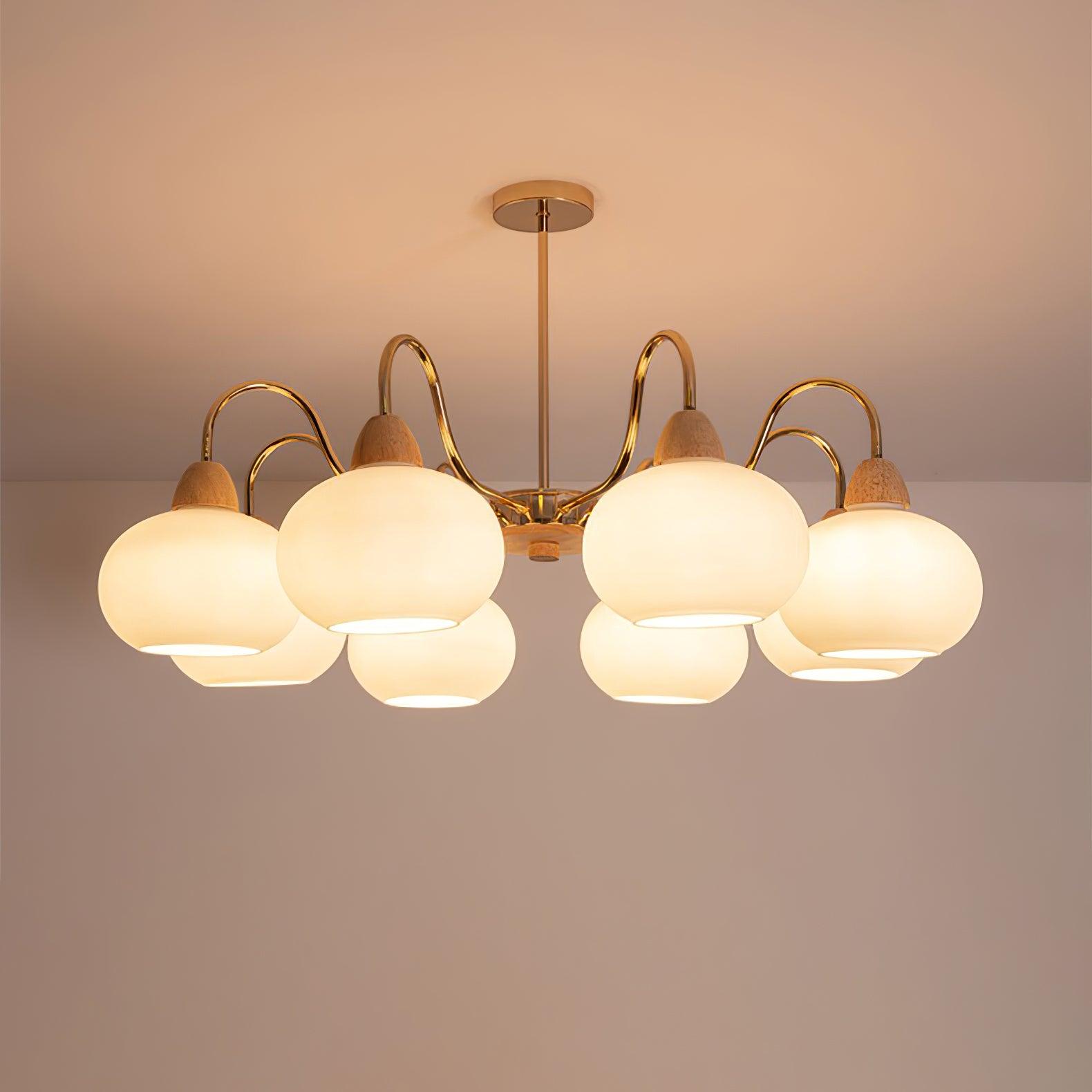 Zevena Glass Chandelier-Neutral Decor