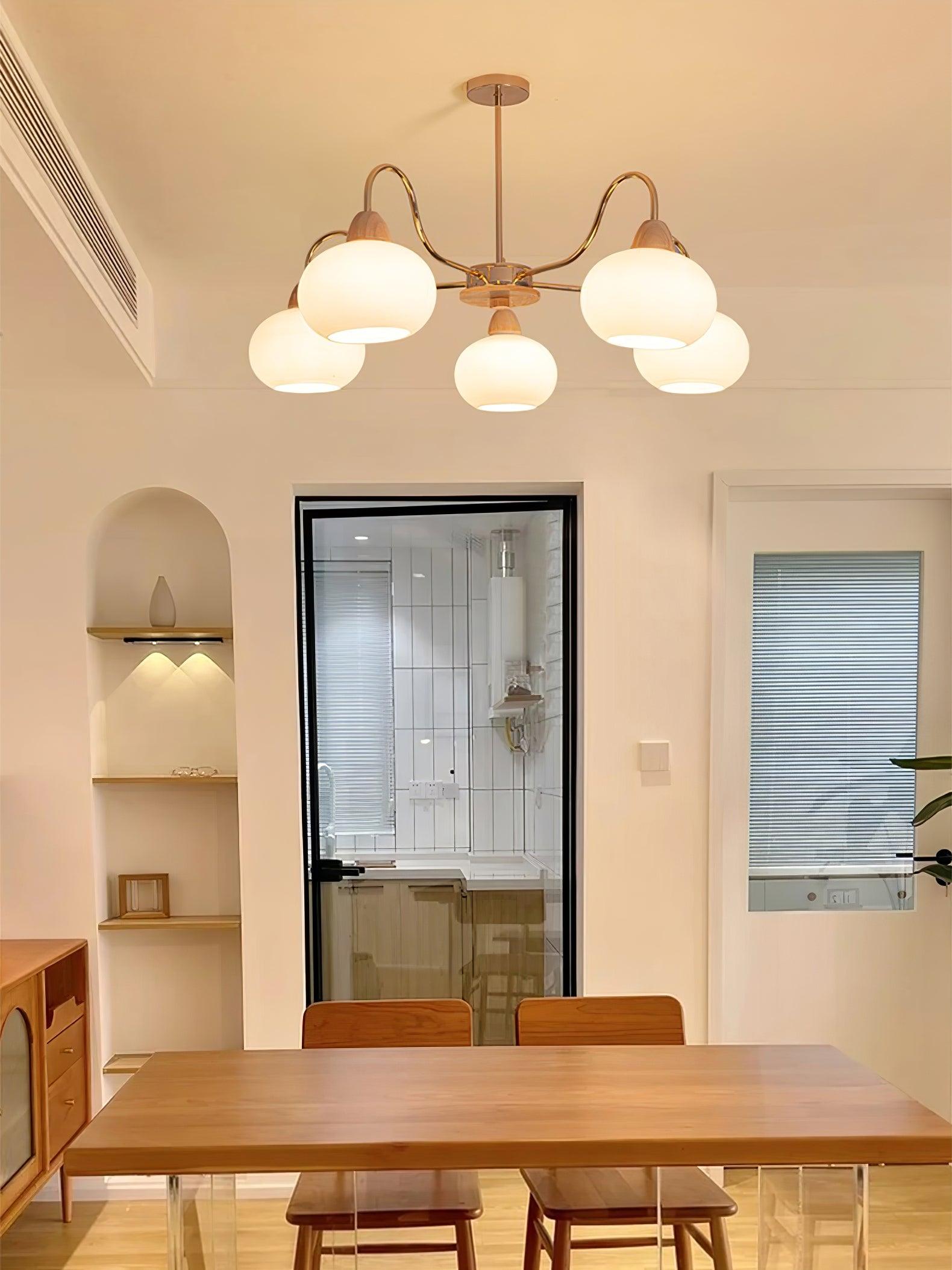 Zevena Glass Chandelier-Neutral Decor