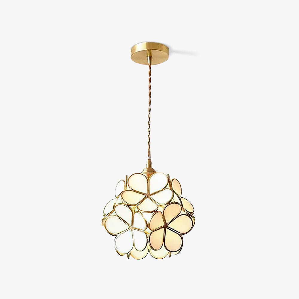 Lustra Pendant Lamp Glass Petal Shaped Kitchen-Neutral Decor