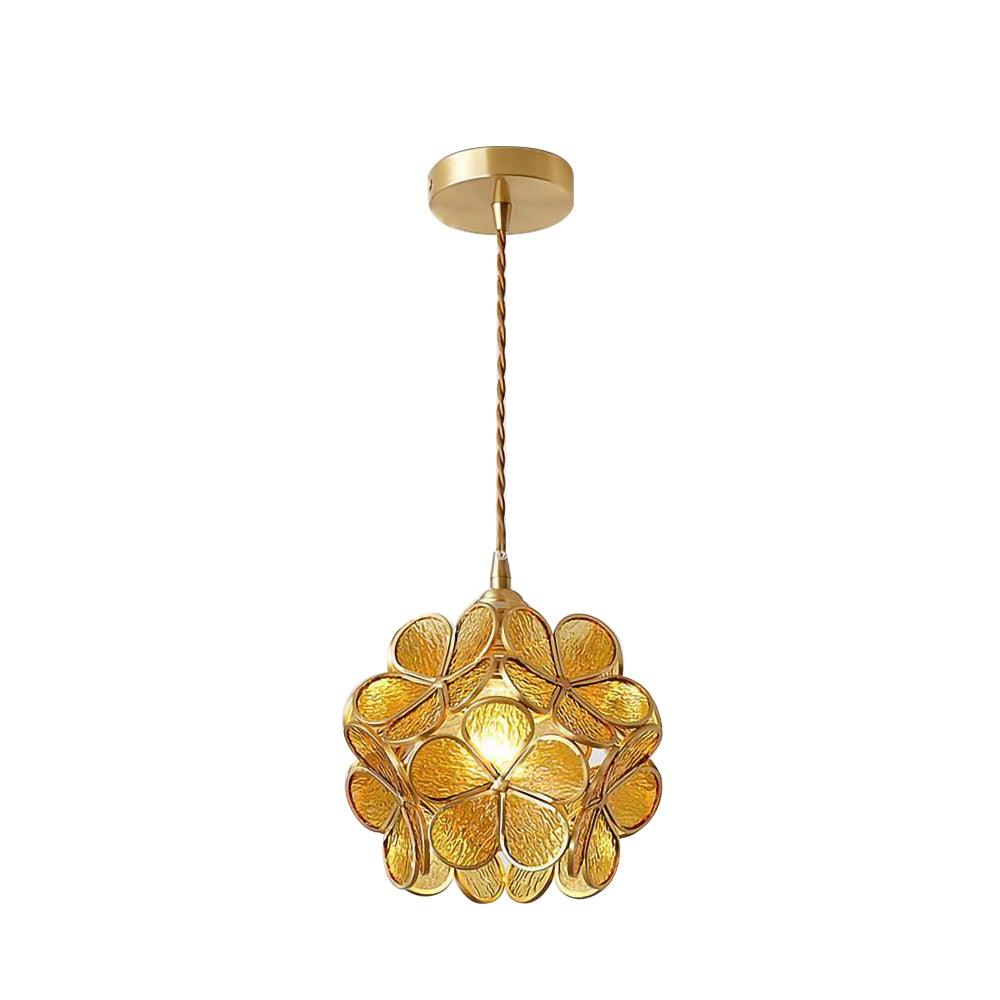 Lustra Pendant Lamp Glass Petal Shaped Kitchen-Neutral Decor