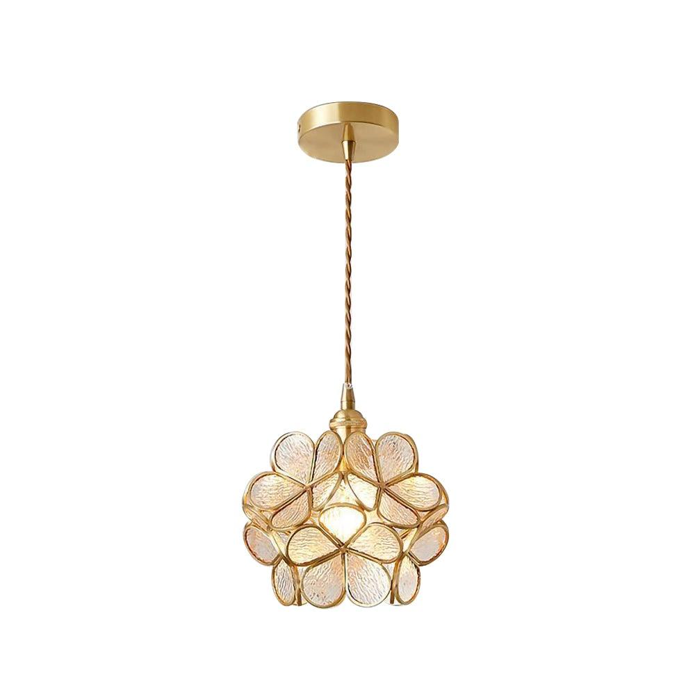 Lustra Pendant Lamp Glass Petal Shaped Kitchen-Neutral Decor