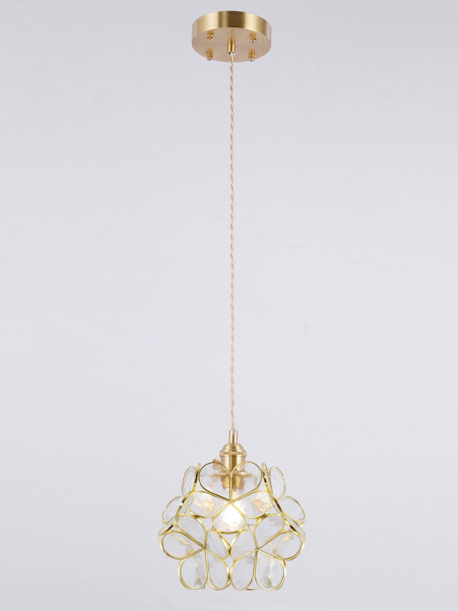 Lustra Pendant Lamp Glass Petal Shaped Kitchen-Neutral Decor