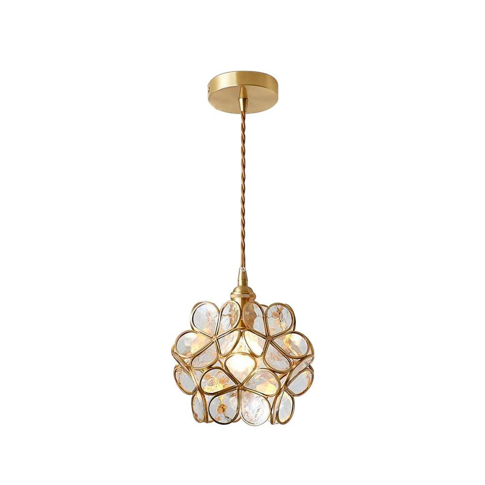 Lustra Pendant Lamp Glass Petal Shaped Kitchen-Neutral Decor
