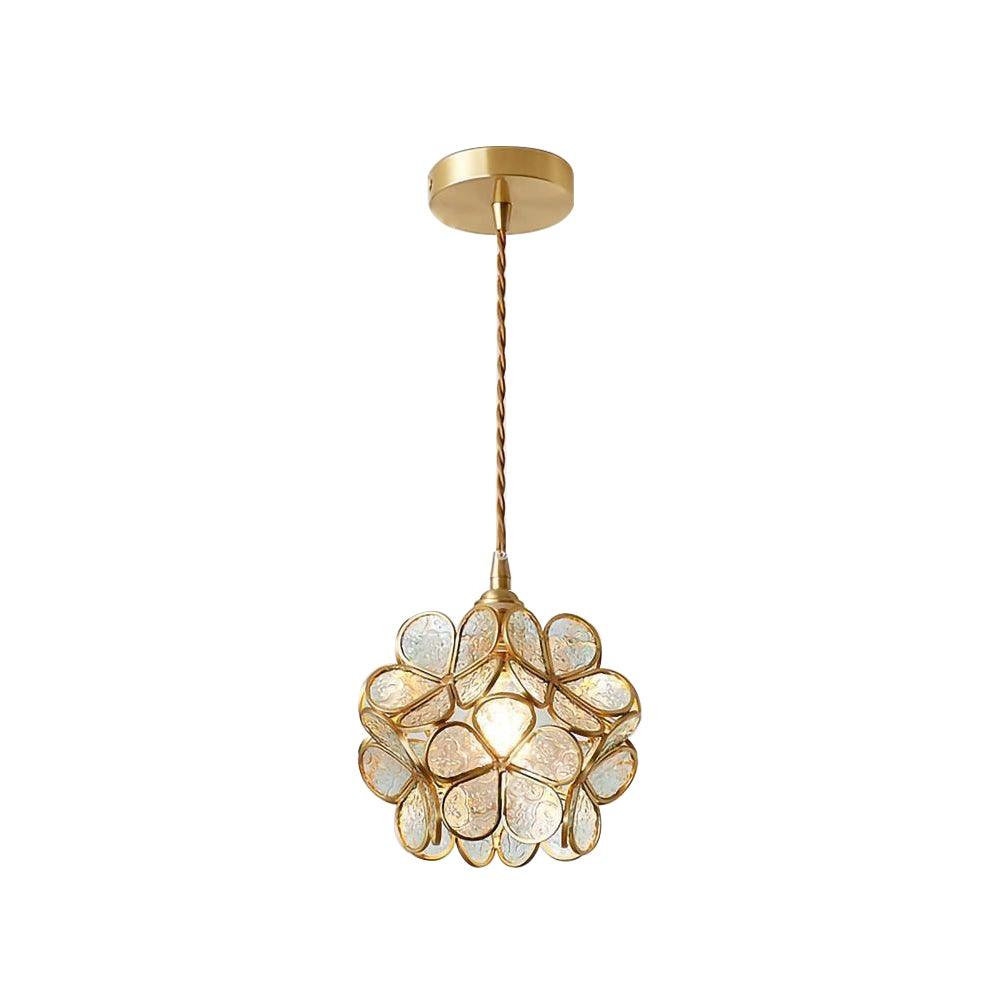 Lustra Pendant Lamp Glass Petal Shaped Kitchen-Neutral Decor