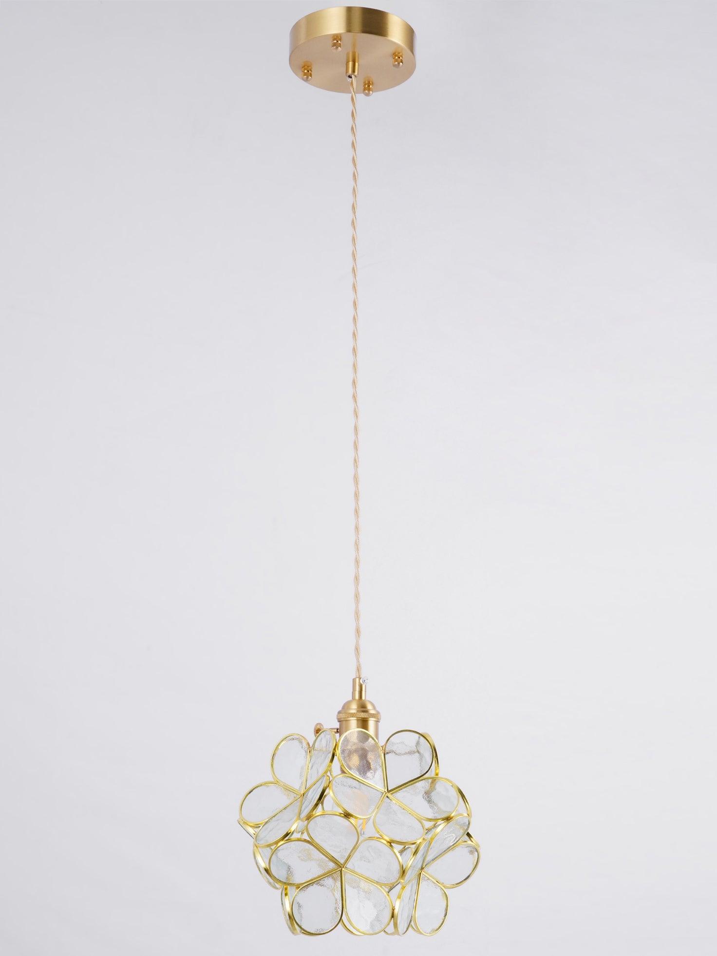 Lustra Pendant Lamp Glass Petal Shaped Kitchen-Neutral Decor