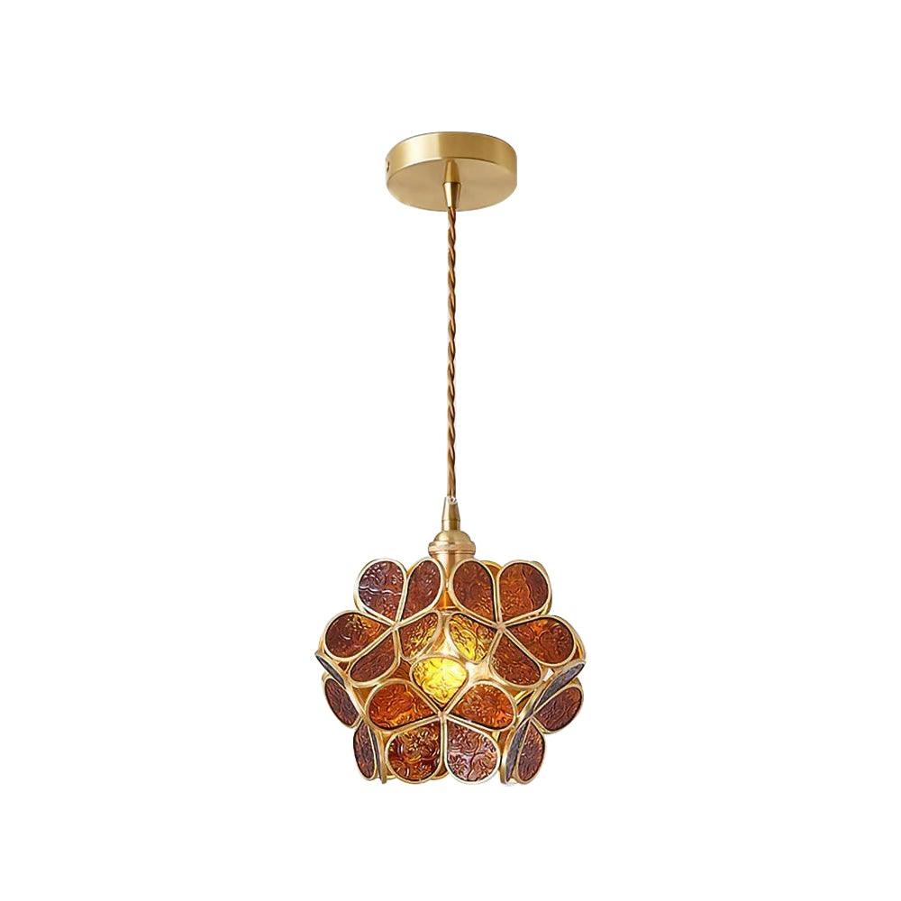 Lustra Pendant Lamp Glass Petal Shaped Kitchen-Neutral Decor