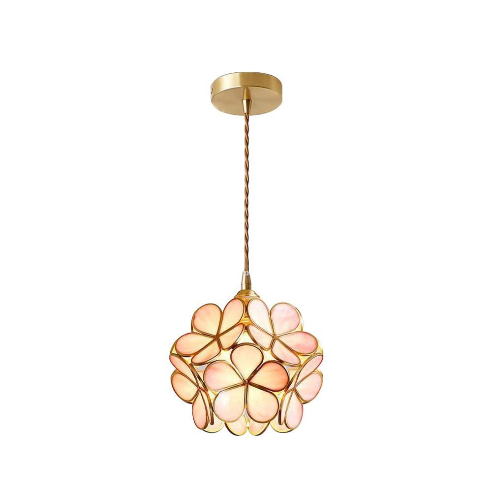Lustra Pendant Lamp Glass Petal Shaped Kitchen-Neutral Decor