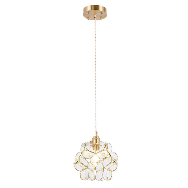 Lustra Pendant Lamp Glass Petal Shaped Kitchen-Neutral Decor