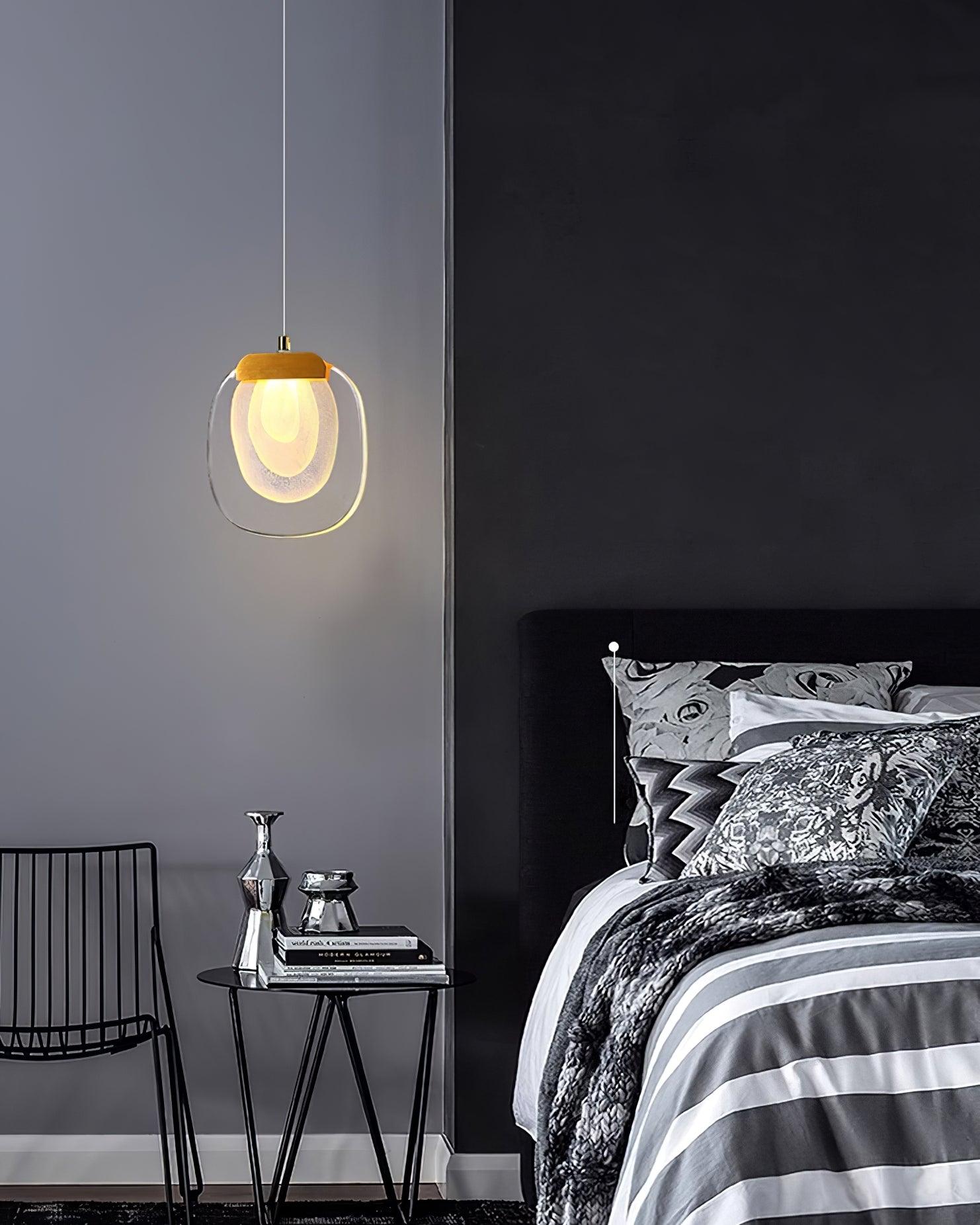 Avesia Minimalist Glass Pendant Light Staircase