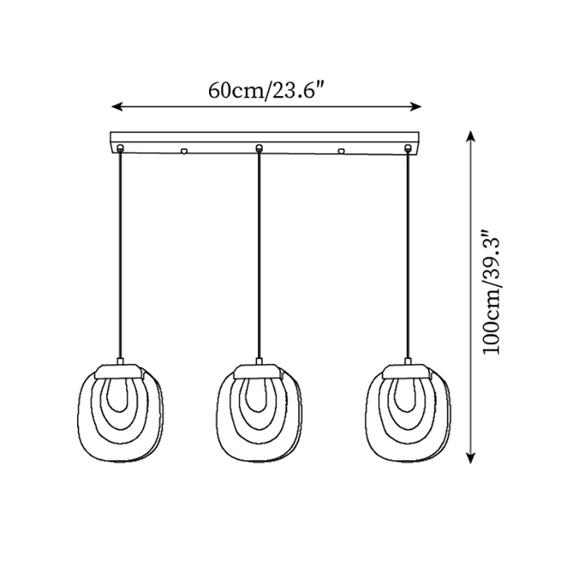 Avesia Minimalist Glass Pendant Light Staircase