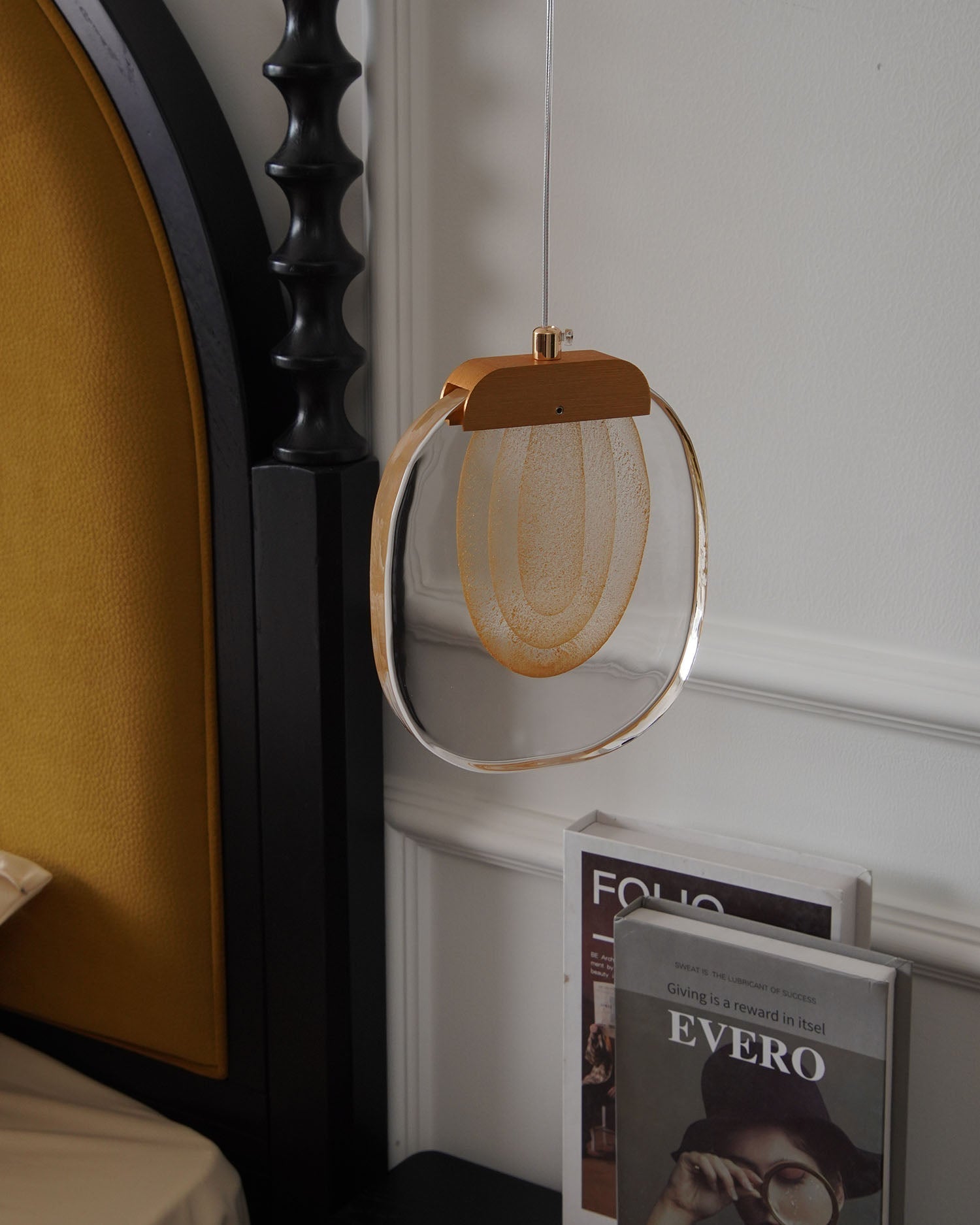 Avesia Minimalist Glass Pendant Light Staircase