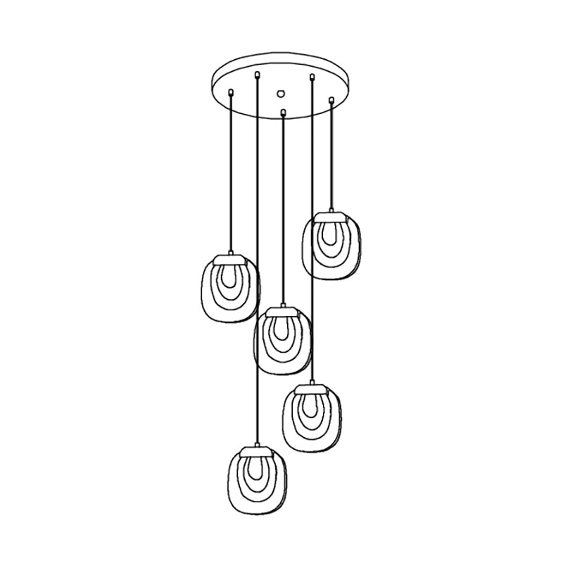Avesia Minimalist Glass Pendant Light Staircase