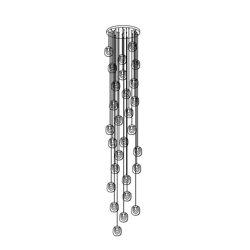 Avesia Minimalist Glass Pendant Light Staircase
