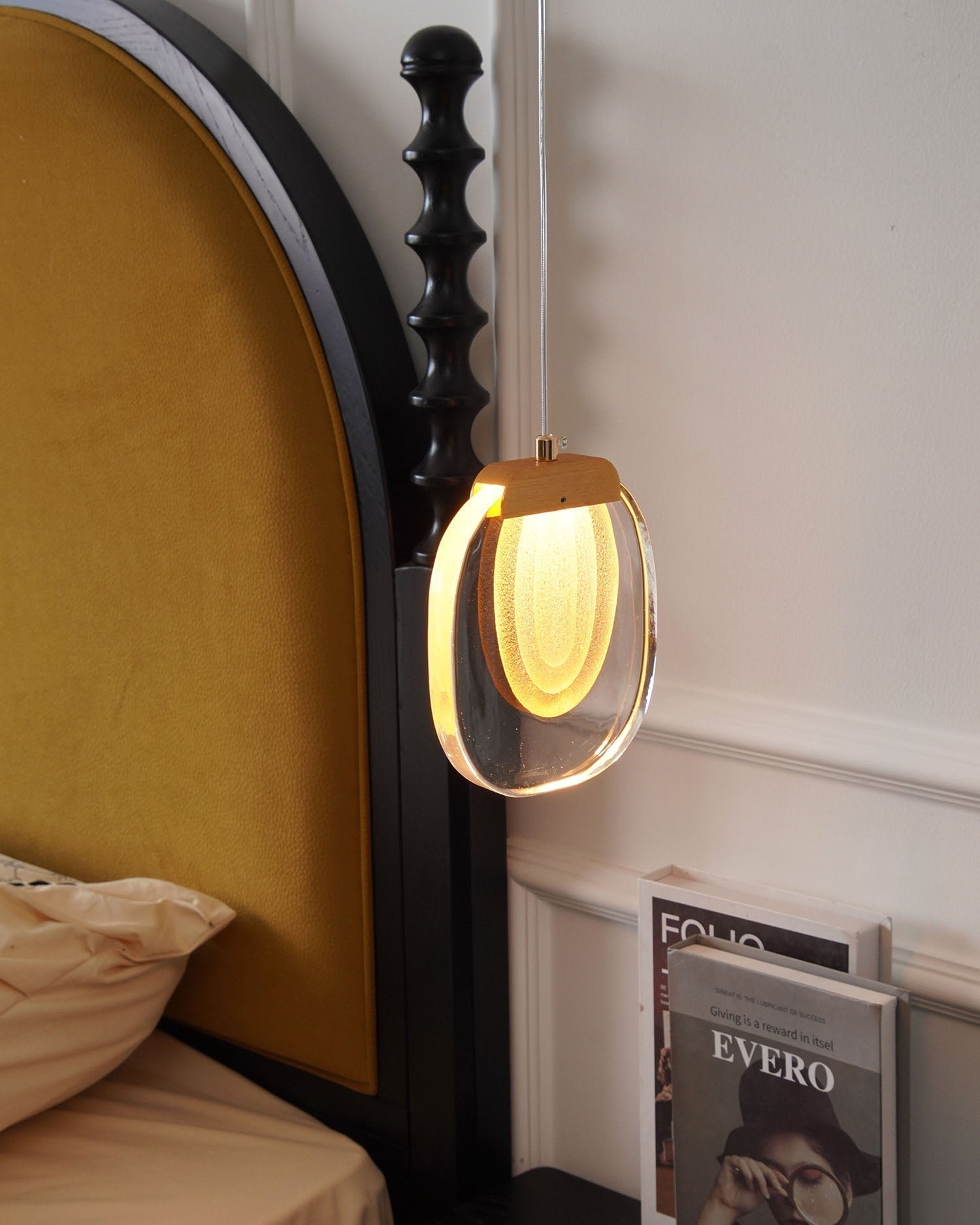 Avesia Minimalist Glass Pendant Light Staircase