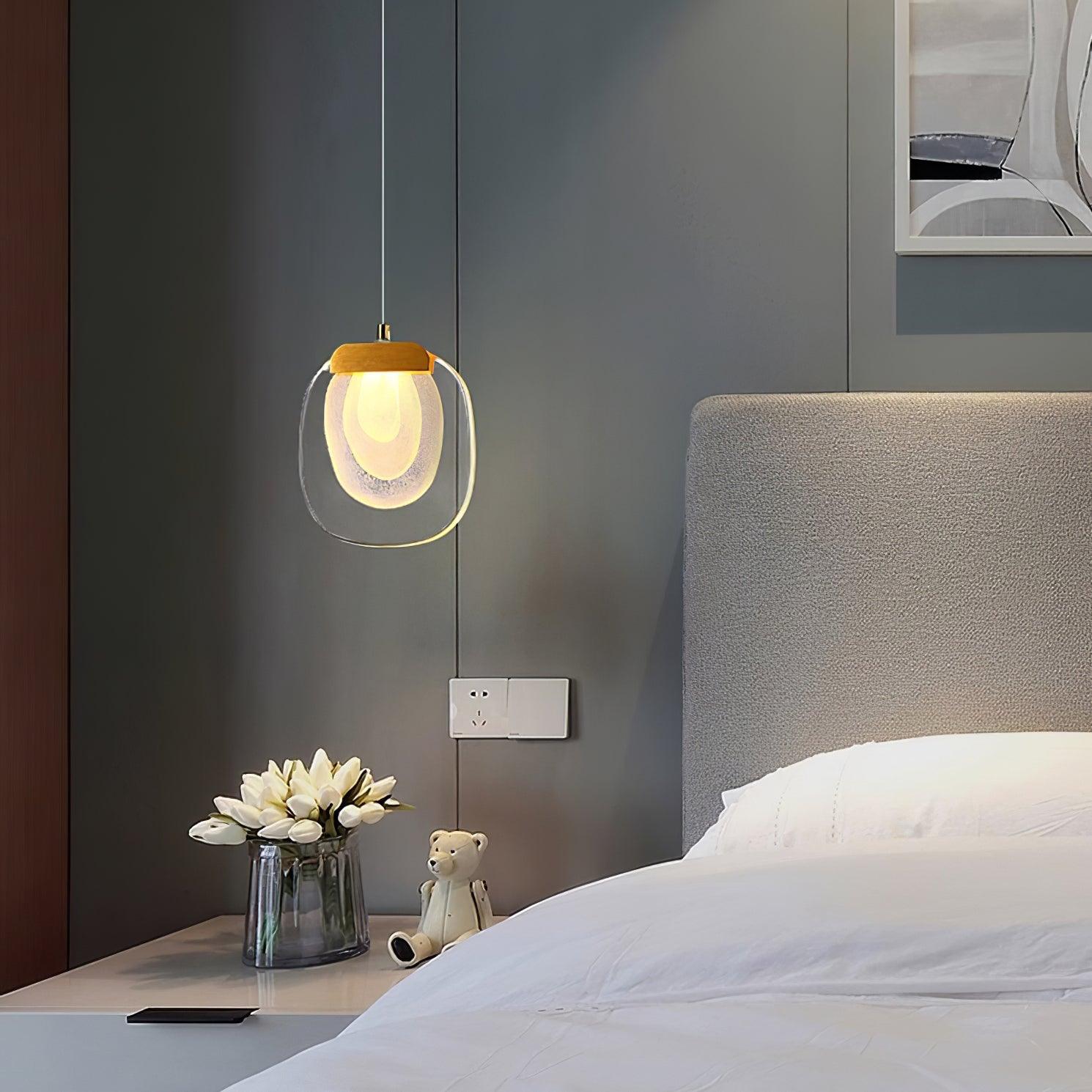 Avesia Minimalist Glass Pendant Light Staircase