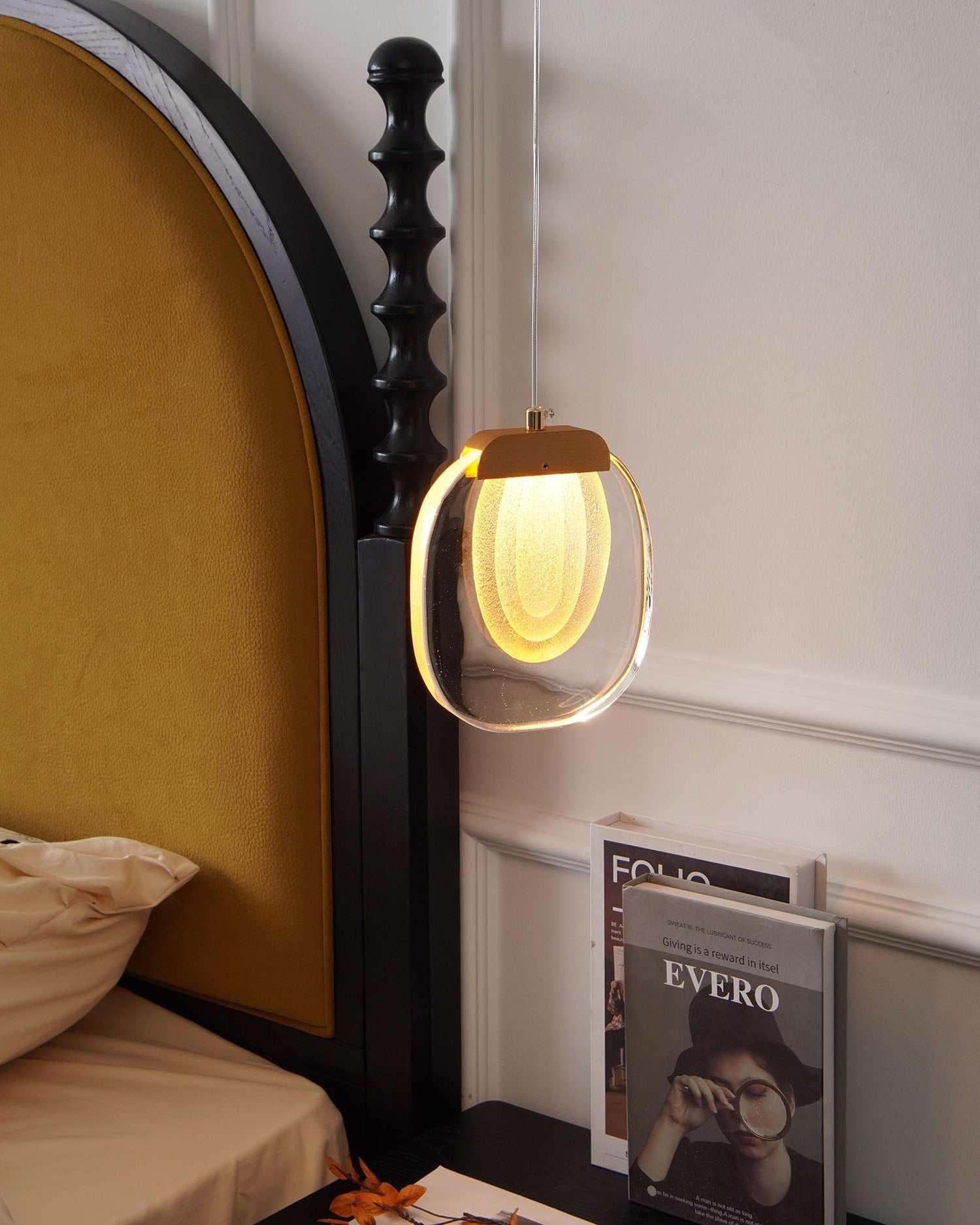 Avesia Minimalist Glass Pendant Light Staircase