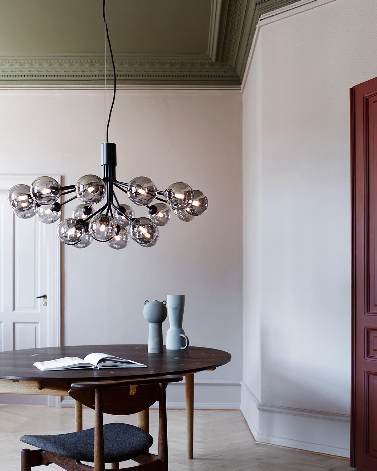 Socor Pendant Lamp Glass Globe Cluster Brass-Neutral Decor