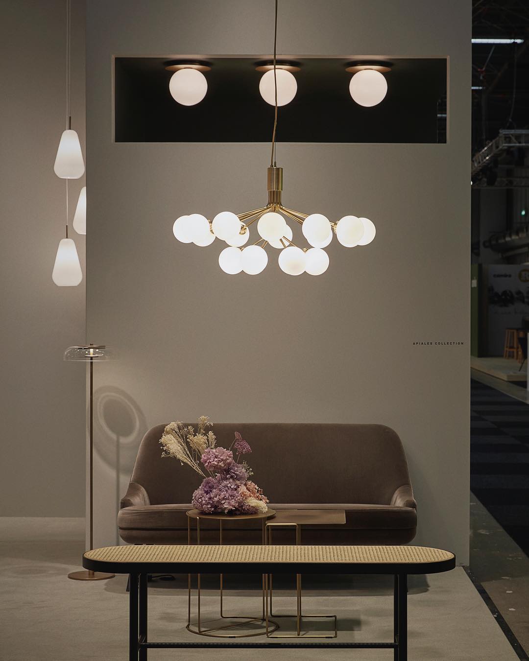Socor Pendant Lamp Glass Globe Cluster Brass-Neutral Decor