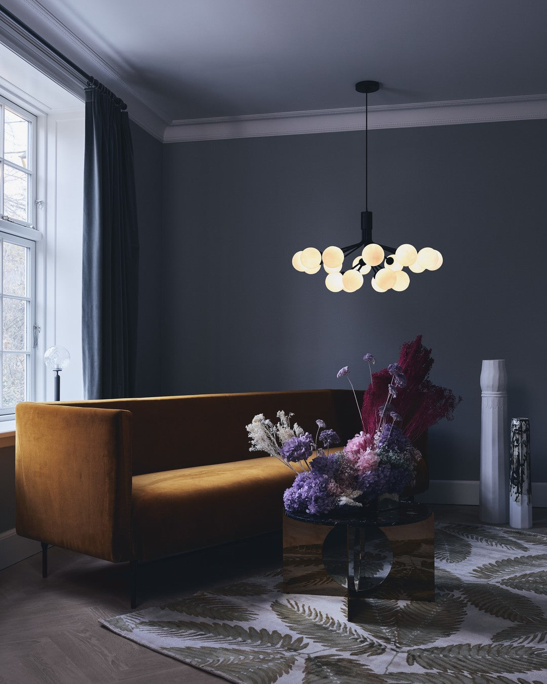 Socor Pendant Lamp Glass Globe Cluster Brass-Neutral Decor