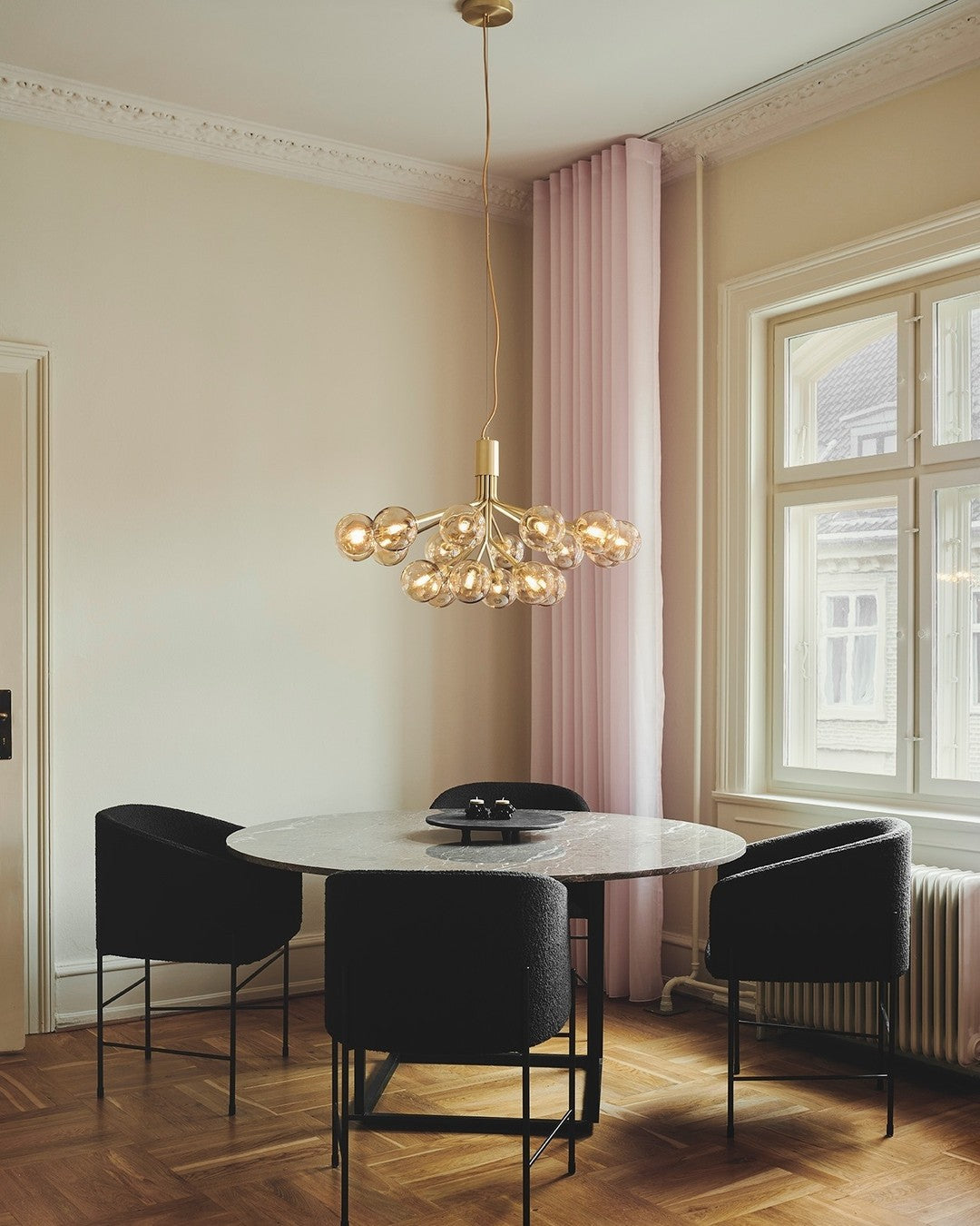 Socor Pendant Lamp Glass Globe Cluster Brass-Neutral Decor
