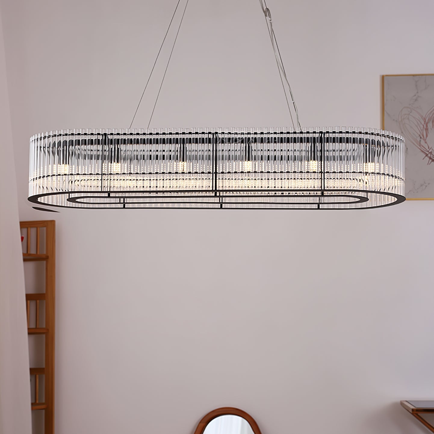 Acor Pendant Lamp Glass Tube Ring Modern Luxury-Neutral Decor