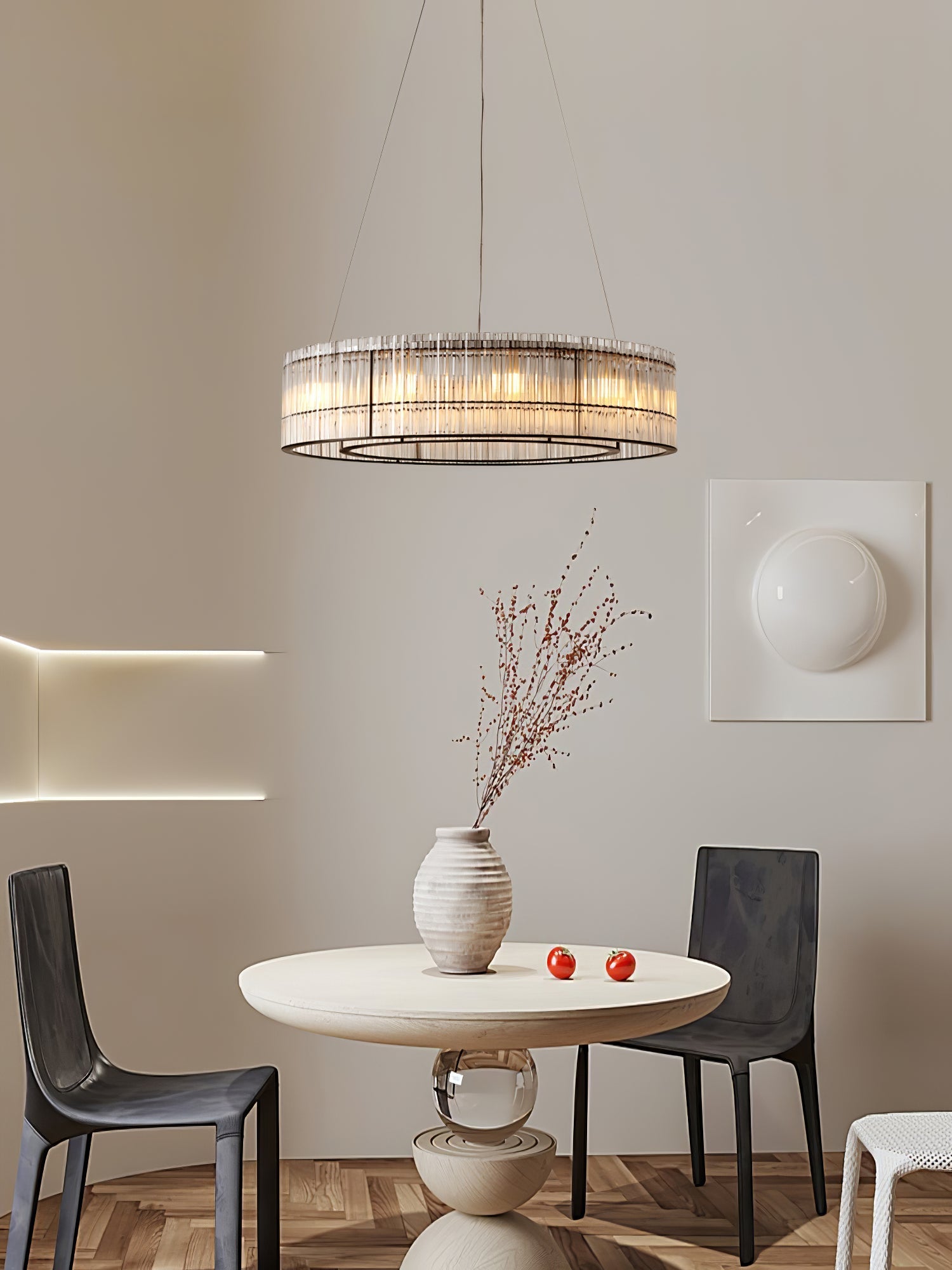 Acor Pendant Lamp Glass Tube Ring Modern Luxury-Neutral Decor