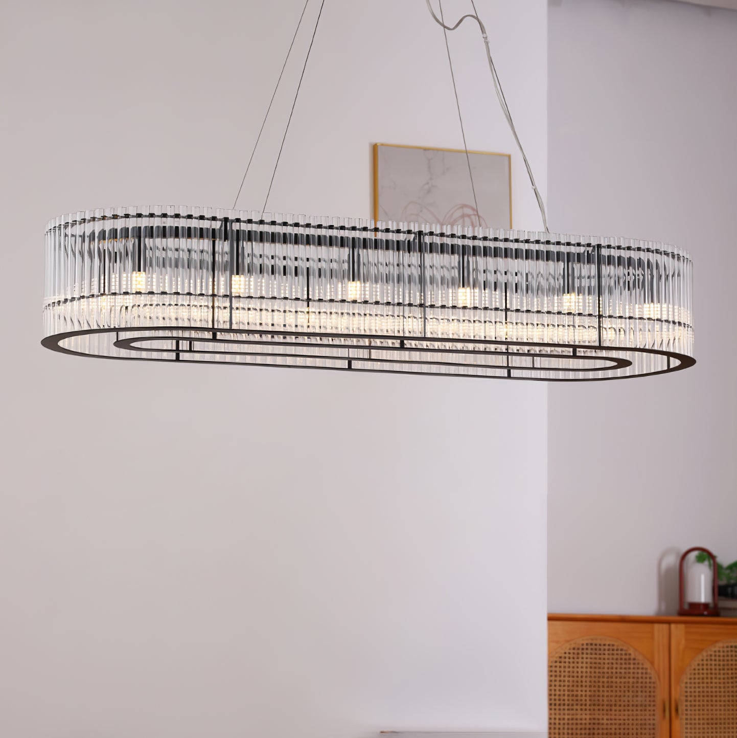 Acor Pendant Lamp Glass Tube Ring Modern Luxury-Neutral Decor