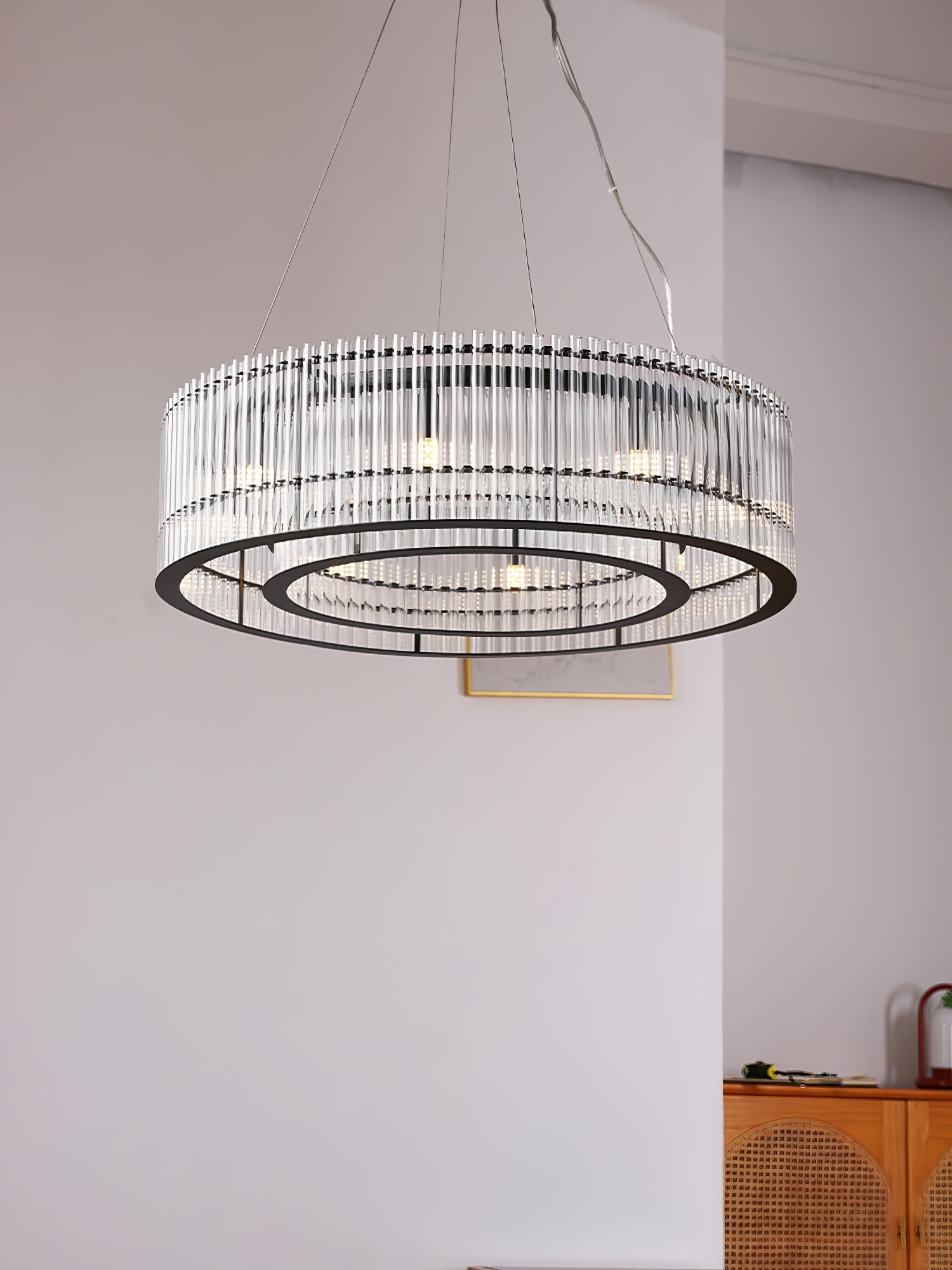 Acor Pendant Lamp Glass Tube Ring Modern Luxury-Neutral Decor