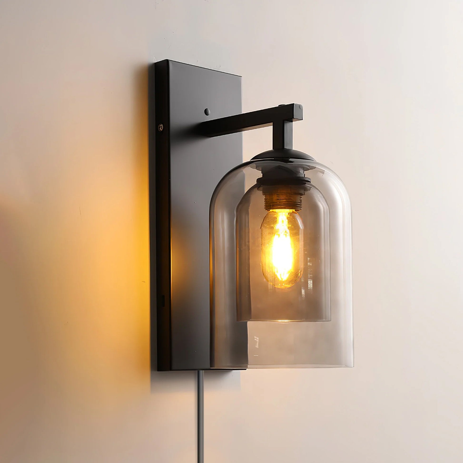 Divi Nordic Art Tubular Plug-in Glass Wall Lamp-Neutral Decor