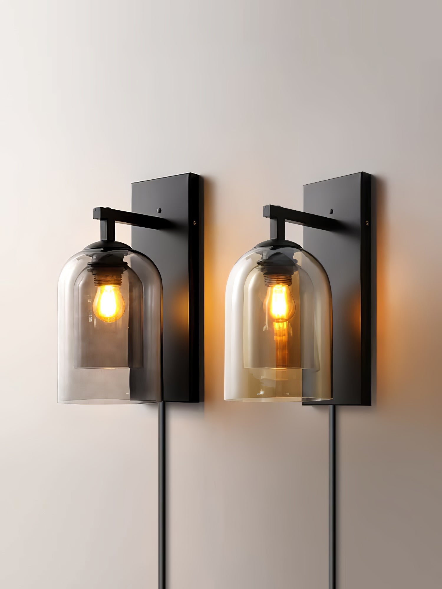 Divi Nordic Art Tubular Plug-in Glass Wall Lamp-Neutral Decor
