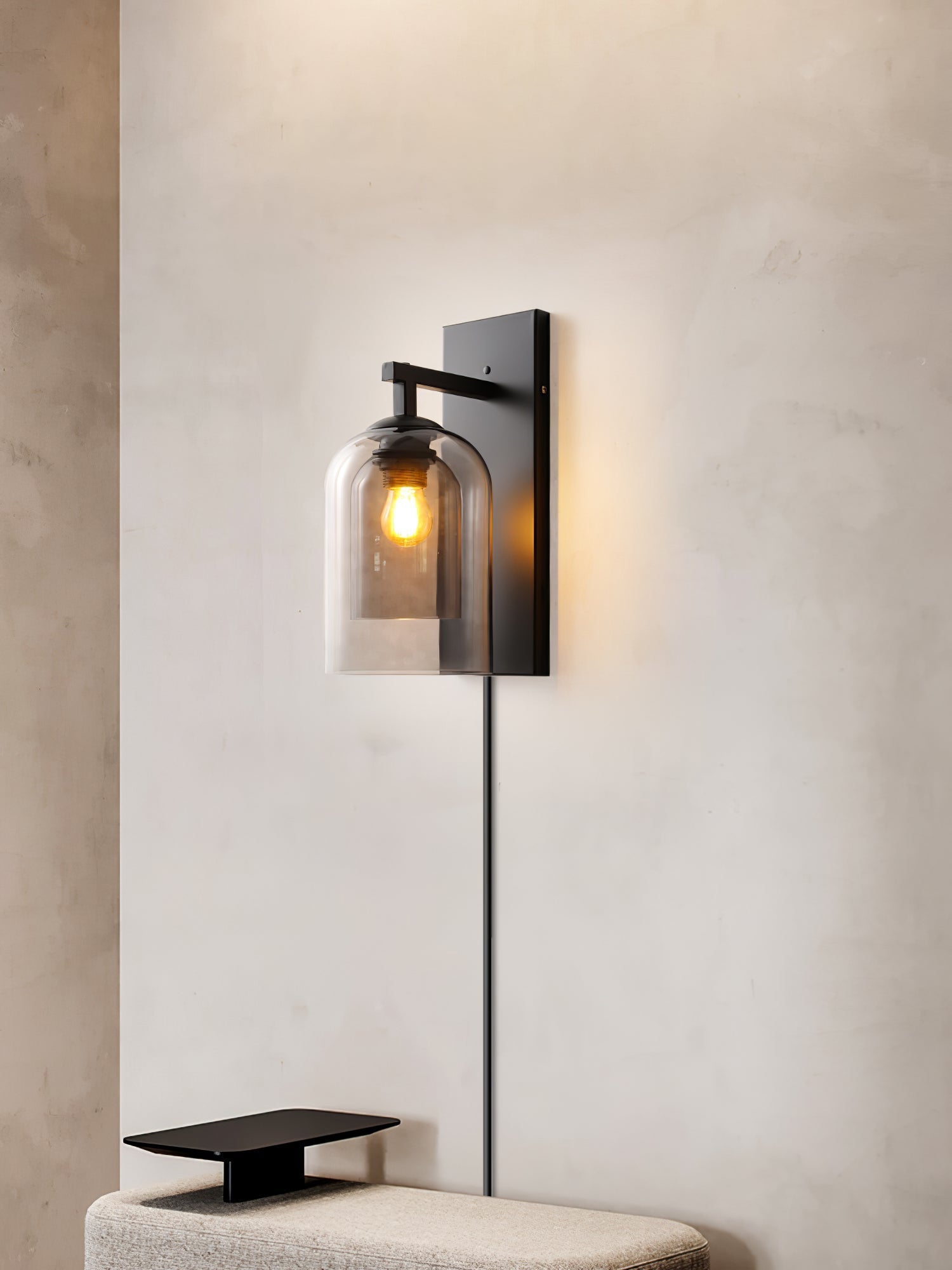 Divi Nordic Art Tubular Plug-in Glass Wall Lamp-Neutral Decor