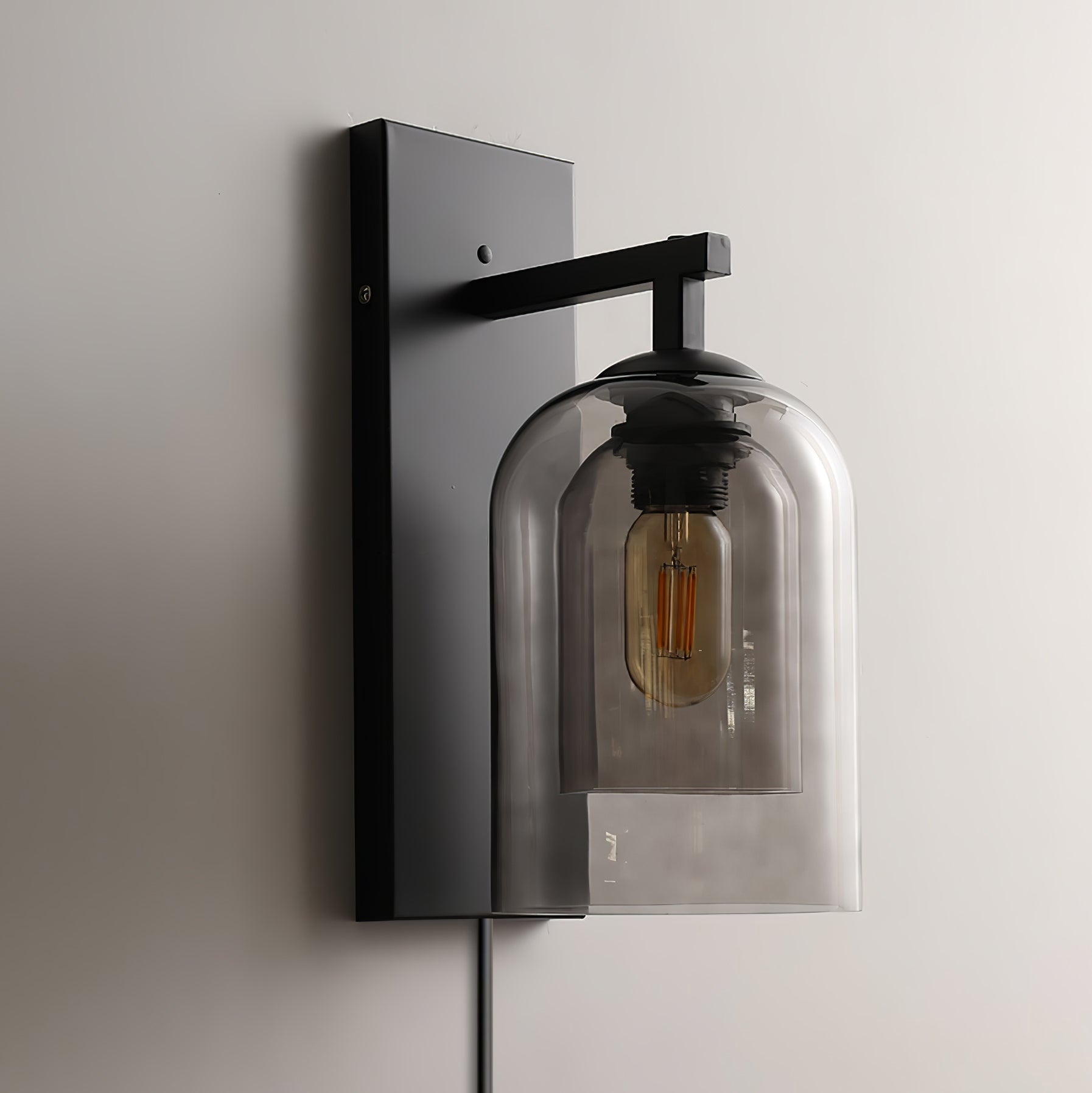 Divi Nordic Art Tubular Plug-in Glass Wall Lamp-Neutral Decor