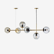 Yorvin Pendant Lamp Orb Brass Glass for Living Room-Neutral Decor