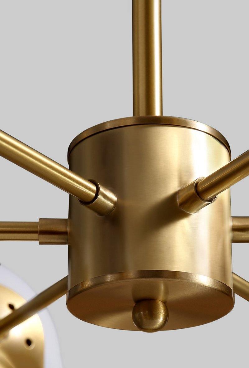 Eshlen Chandelier Brass Opal Glass-Neutral Decor