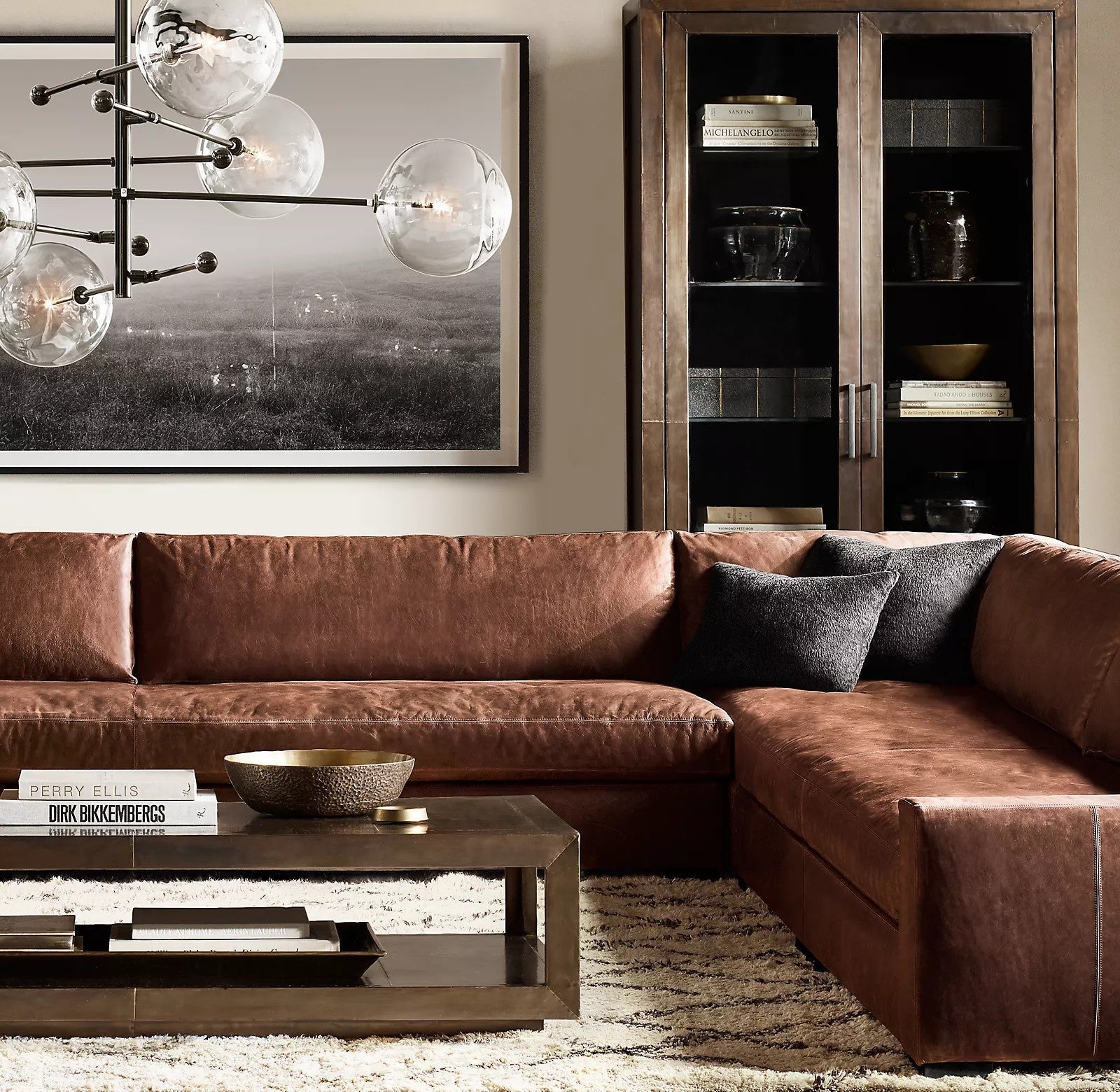 Orbit Contemporary Glass Chandelier-Neutral Decor