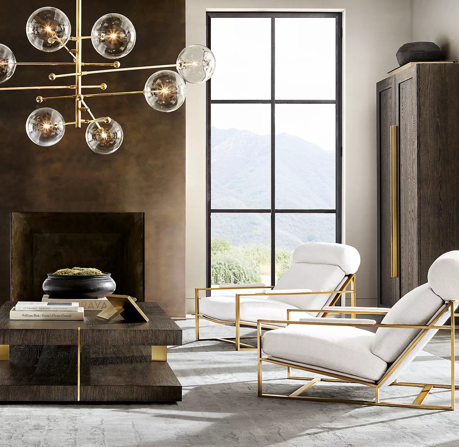 Orbit Contemporary Glass Chandelier-Neutral Decor