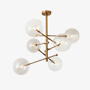 Orbit Contemporary Glass Chandelier-Neutral Decor