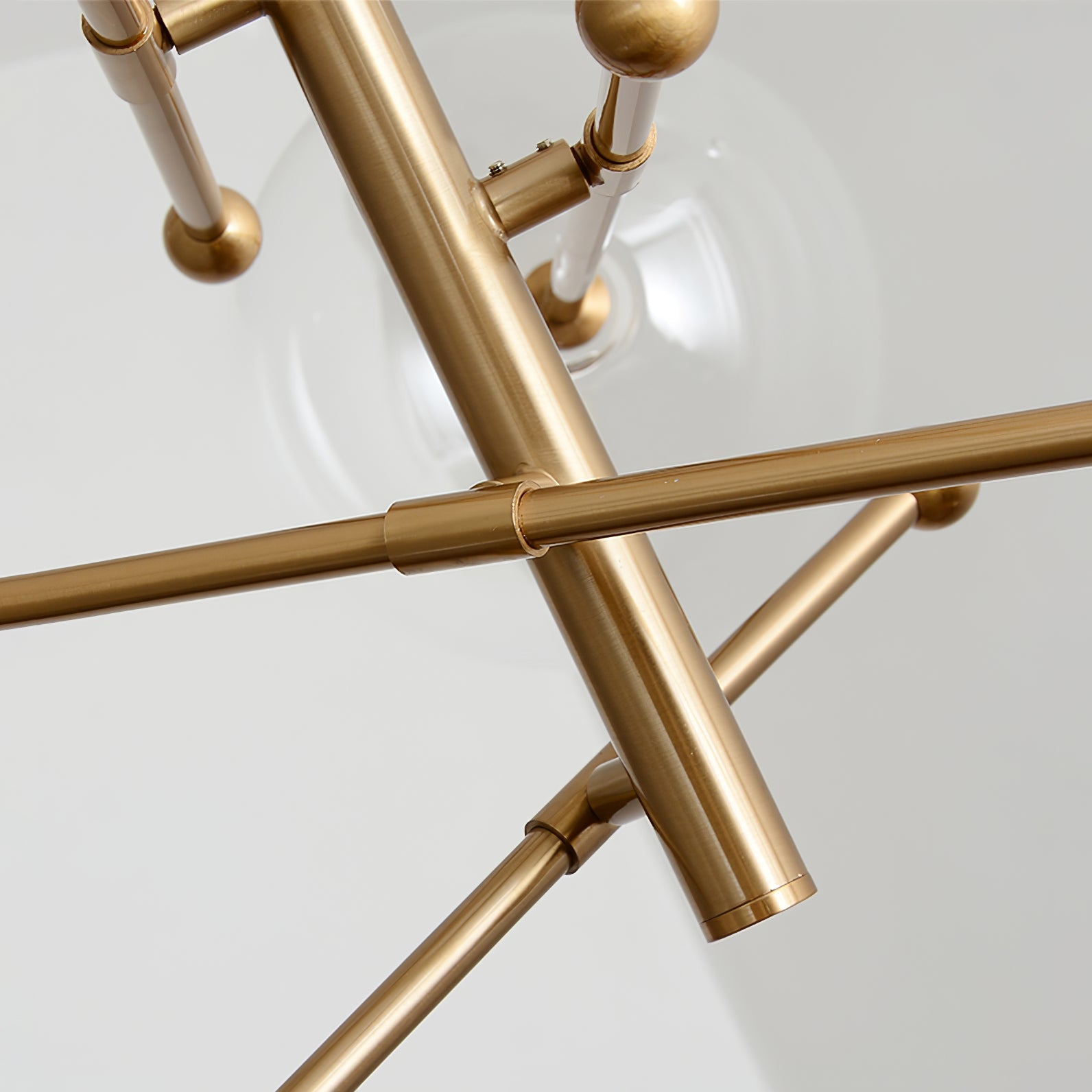 Orbit Contemporary Glass Chandelier-Neutral Decor