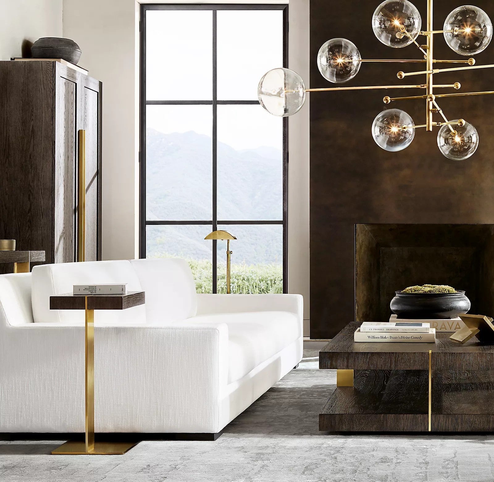 Orbit Contemporary Glass Chandelier-Neutral Decor