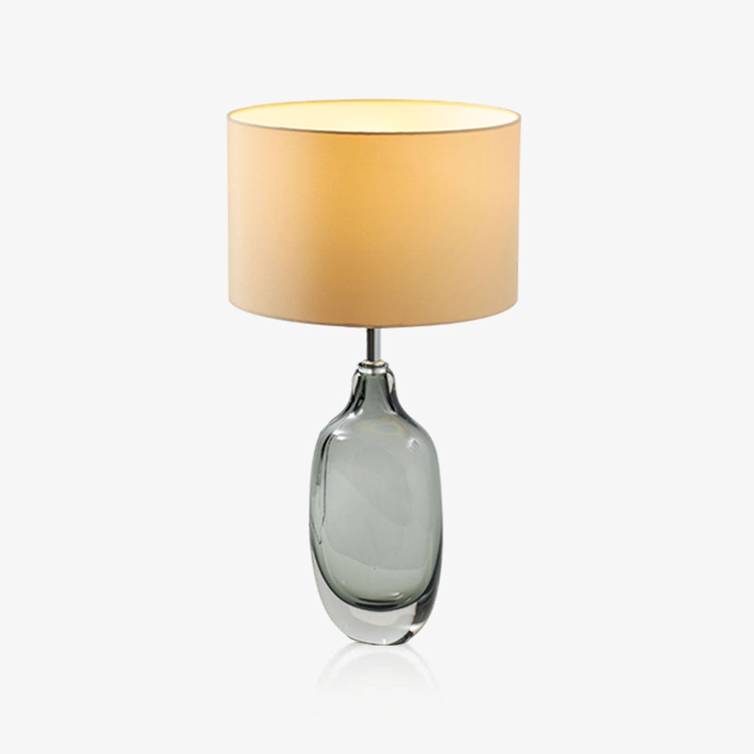 Glazed Crystal Table Lamp-Neutral Decor